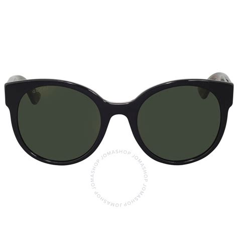 Gucci Green Lenses Round Sunglasses GG0035S 002 54